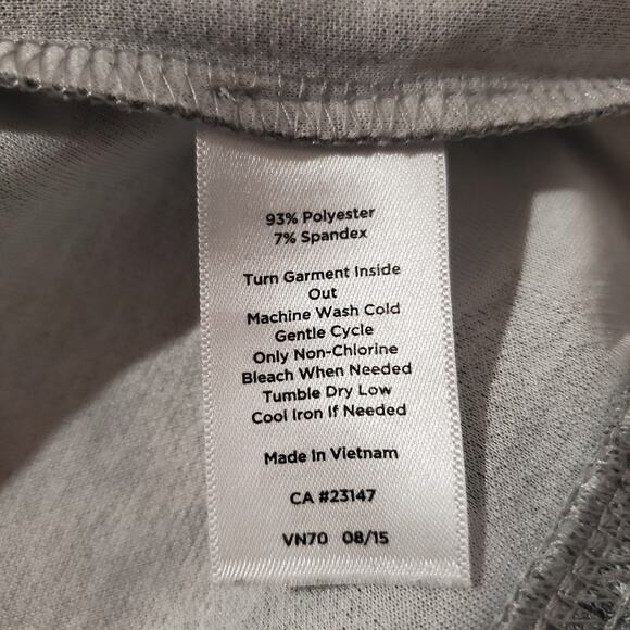 T by Talbots Floral Funnel Tie Neck Pullover Sweatshirt Womens Size 3XP Gray - Picture 9 of 10